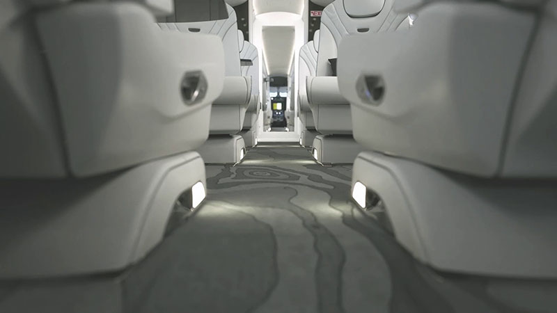 View of the flat floor in the Citation Ascend.