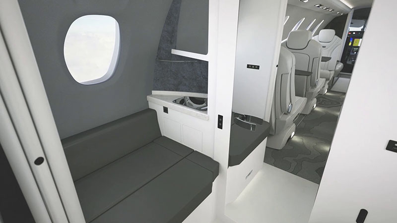 View of the lavatory in the Citation Ascend.
