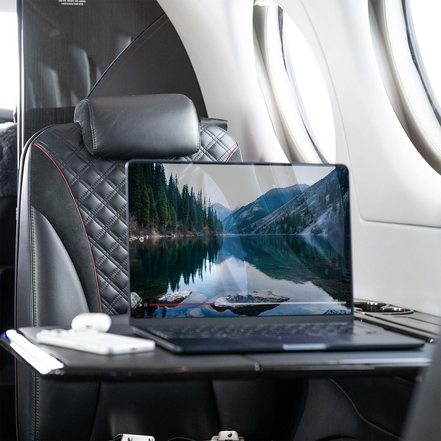 Wireless connectivity inside a King Air.