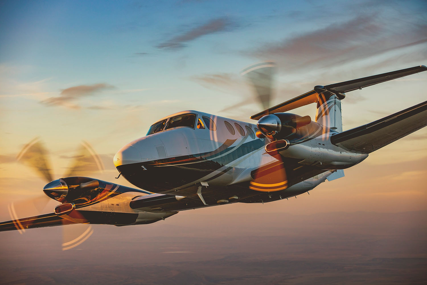 King Air in the air.